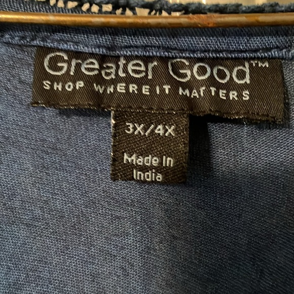 Greater Good Dragonfly Tunic/Coverall/Casual Wear Size 3X-4X Made in India - Picture 5 of 9